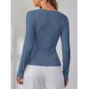 image:imageANRABESS Womens Long Sleeve Cable Knit Sweater Jumper Crewneck Pullover Soft Dressy Casual Tops Cute 2025 Fall Trendy OutfitsIndigo