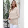 image:imageANRABESS Womens Long Sleeve Polo Sweaters Knit Button Shirt Lightweight Dressy Casual Basic Pullover Tops 2026 Fall FashionAlmond