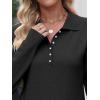 image:imageANRABESS Womens Long Sleeve Polo Sweaters Knit Button Shirt Lightweight Dressy Casual Basic Pullover Tops 2026 Fall FashionBlack
