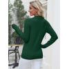 image:imageANRABESS Womens Long Sleeve Polo Sweaters Knit Button Shirt Lightweight Dressy Casual Basic Pullover Tops 2026 Fall FashionForest Green
