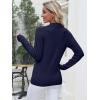 image:imageANRABESS Womens Long Sleeve Polo Sweaters Knit Button Shirt Lightweight Dressy Casual Basic Pullover Tops 2026 Fall FashionNavy Blue