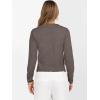 image:imageANRABESS Womens Long Sleeve Sweaters Cropped Crew Neck Business Casual Light Weight Sweater Tops Fall Fashion Clothes 2025Coffee
