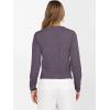 image:imageANRABESS Womens Long Sleeve Sweaters Cropped Crew Neck Business Casual Light Weight Sweater Tops Fall Fashion Clothes 2025Deep Purple