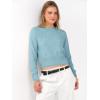 image:imageANRABESS Womens Long Sleeve Sweaters Cropped Crew Neck Business Casual Light Weight Sweater Tops Fall Fashion Clothes 2025Light Blue
