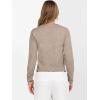 image:imageANRABESS Womens Long Sleeve Sweaters Cropped Crew Neck Business Casual Light Weight Sweater Tops Fall Fashion Clothes 2025Tan