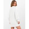 image:imageANRABESS Womens Long Sleeve V Neck Oversized Cable Knit Mini Sweater Dresses 2025 Winter Fall Trendy Pullover Tunic OutfitsWhite