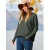 image:imageANRABESS Womens Oversized Batwing Long Sleeve Ribbed Knit Sweaters 2025 Fall OutfitsArmy Green