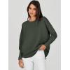 image:imageANRABESS Womens Oversized Batwing Long Sleeve Ribbed Knit Sweaters 2025 Fall OutfitsArmy Green