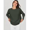 image:imageANRABESS Womens Oversized Batwing Long Sleeve Ribbed Knit Sweaters 2025 Fall OutfitsArmy Green