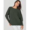 image:imageANRABESS Womens Oversized Batwing Long Sleeve Ribbed Knit Sweaters 2025 Fall OutfitsArmy Green
