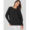 image:imageANRABESS Womens Oversized Batwing Long Sleeve Ribbed Knit Sweaters 2025 Fall OutfitsBlack