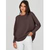 image:imageANRABESS Womens Oversized Batwing Long Sleeve Ribbed Knit Sweaters 2025 Fall OutfitsCoffee