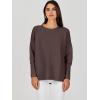 image:imageANRABESS Womens Oversized Batwing Long Sleeve Ribbed Knit Sweaters 2025 Fall OutfitsCoffee