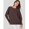 image:imageANRABESS Womens Oversized Batwing Long Sleeve Ribbed Knit Sweaters 2025 Fall OutfitsCoffee