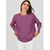image:imageANRABESS Womens Oversized Batwing Long Sleeve Ribbed Knit Sweaters 2025 Fall OutfitsDeep Purple
