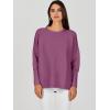 image:imageANRABESS Womens Oversized Batwing Long Sleeve Ribbed Knit Sweaters 2025 Fall OutfitsDeep Purple