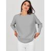 image:imageANRABESS Womens Oversized Batwing Long Sleeve Ribbed Knit Sweaters 2025 Fall OutfitsGray