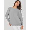 image:imageANRABESS Womens Oversized Batwing Long Sleeve Ribbed Knit Sweaters 2025 Fall OutfitsGray