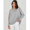 image:imageANRABESS Womens Oversized Batwing Long Sleeve Ribbed Knit Sweaters 2025 Fall OutfitsGray