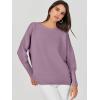 image:imageANRABESS Womens Oversized Batwing Long Sleeve Ribbed Knit Sweaters 2025 Fall OutfitsLight Purple
