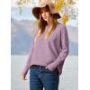 image:imageANRABESS Womens Oversized Batwing Long Sleeve Ribbed Knit Sweaters 2025 Fall OutfitsLight Purple