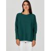 image:imageANRABESS Womens Oversized Batwing Long Sleeve Ribbed Knit Sweaters 2025 Fall OutfitsOpal Green