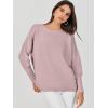image:imageANRABESS Womens Oversized Batwing Long Sleeve Ribbed Knit Sweaters 2025 Fall OutfitsPink
