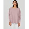 image:imageANRABESS Womens Oversized Batwing Long Sleeve Ribbed Knit Sweaters 2025 Fall OutfitsPink