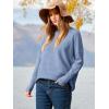image:imageANRABESS Womens Oversized Batwing Long Sleeve Ribbed Knit Sweaters 2025 Fall OutfitsSmoky Blue