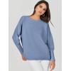 image:imageANRABESS Womens Oversized Batwing Long Sleeve Ribbed Knit Sweaters 2025 Fall OutfitsSmoky Blue