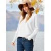 image:imageANRABESS Womens Oversized Batwing Long Sleeve Ribbed Knit Sweaters 2025 Fall OutfitsWhite