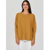 image:imageANRABESS Womens Oversized Batwing Long Sleeve Ribbed Knit Sweaters 2025 Fall OutfitsYellow