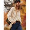 image:imageANRABESS Womens Oversized Casual Loose Slouchy Scoop V Neck Batwing Long Sleeve Knit 2025 Fall Pullover SweatersBeige