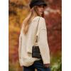 image:imageANRABESS Womens Oversized Casual Loose Slouchy Scoop V Neck Batwing Long Sleeve Knit 2025 Fall Pullover SweatersBeige