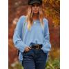 image:imageANRABESS Womens Oversized Casual Loose Slouchy Scoop V Neck Batwing Long Sleeve Knit 2025 Fall Pullover SweatersBlue