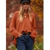 image:imageANRABESS Womens Oversized Casual Loose Slouchy Scoop V Neck Batwing Long Sleeve Knit 2025 Fall Pullover SweatersBrick