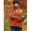 image:imageANRABESS Womens Oversized Casual Loose Slouchy Scoop V Neck Batwing Long Sleeve Knit 2025 Fall Pullover SweatersBrick