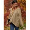 image:imageANRABESS Womens Oversized Casual Loose Slouchy Scoop V Neck Batwing Long Sleeve Knit 2025 Fall Pullover SweatersBrown