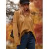 image:imageANRABESS Womens Oversized Casual Loose Slouchy Scoop V Neck Batwing Long Sleeve Knit 2025 Fall Pullover SweatersCamel