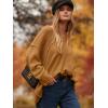 image:imageANRABESS Womens Oversized Casual Loose Slouchy Scoop V Neck Batwing Long Sleeve Knit 2025 Fall Pullover SweatersCamel