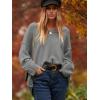 image:imageANRABESS Womens Oversized Casual Loose Slouchy Scoop V Neck Batwing Long Sleeve Knit 2025 Fall Pullover SweatersDark Gray