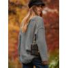 image:imageANRABESS Womens Oversized Casual Loose Slouchy Scoop V Neck Batwing Long Sleeve Knit 2025 Fall Pullover SweatersDark Gray