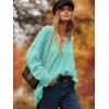image:imageANRABESS Womens Oversized Casual Loose Slouchy Scoop V Neck Batwing Long Sleeve Knit 2025 Fall Pullover SweatersLight Blue