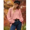 image:imageANRABESS Womens Oversized Casual Loose Slouchy Scoop V Neck Batwing Long Sleeve Knit 2025 Fall Pullover SweatersPink