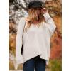 image:imageANRABESS Womens Oversized Casual Loose Slouchy Scoop V Neck Batwing Long Sleeve Knit 2025 Fall Pullover SweatersWhite