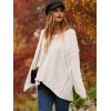 image:imageANRABESS Womens Oversized Casual Loose Slouchy Scoop V Neck Batwing Long Sleeve Knit 2025 Fall Pullover SweatersWhite