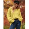 image:imageANRABESS Womens Oversized Casual Loose Slouchy Scoop V Neck Batwing Long Sleeve Knit 2025 Fall Pullover SweatersYellow