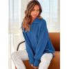 image:imageANRABESS Womens Oversized Fashion Long Sleeve Quarter Zip Baggy Loose Slouchy Sweater Pullover Tops 2025 Fall OutfitsBlue