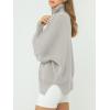 image:imageANRABESS Womens Oversized Fashion Long Sleeve Quarter Zip Baggy Loose Slouchy Sweater Pullover Tops 2025 Fall OutfitsGray