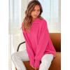 image:imageANRABESS Womens Oversized Fashion Long Sleeve Quarter Zip Baggy Loose Slouchy Sweater Pullover Tops 2025 Fall OutfitsRose